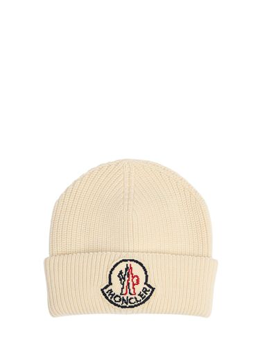 Logo Wool Cordonet Beanie - MONCLER - Modalova