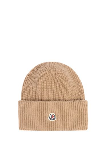 Tricot Virgin Wool Beanie - MONCLER - Modalova