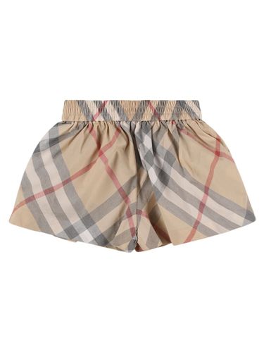 Shorts De Gabardina De Algodón - BURBERRY - Modalova