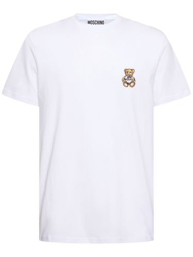 Teddy Patch Short Sleeve T-shirt - MOSCHINO - Modalova