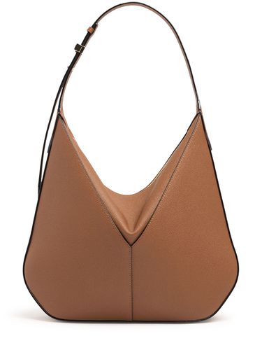 Small Vivi Leather Hobo Bag - VALEXTRA - Modalova