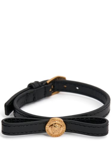 Leather Bracelet - VERSACE - Modalova