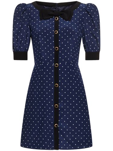 Polka Dot Print Silk Mini Dress - ALESSANDRA RICH - Modalova