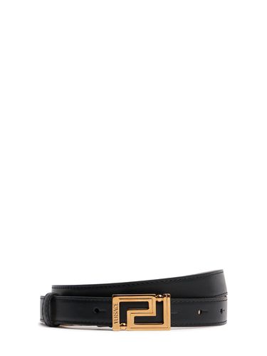 Mm Leather Belt - VERSACE - Modalova