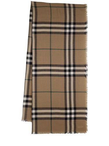 Giant Check Wool Scarf - BURBERRY - Modalova