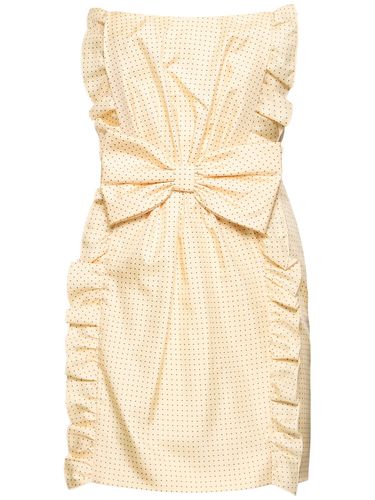 Polka Dot Silk Twill Mini Bustier Dress - ALESSANDRA RICH - Modalova