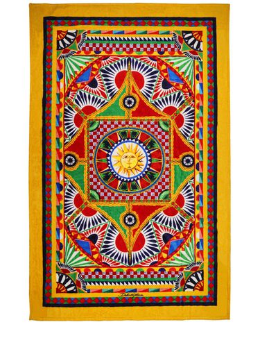 Carretto Cotton Beach Towel - DOLCE & GABBANA - Modalova