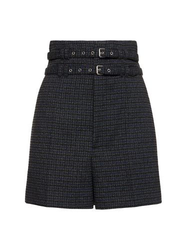 Houndstooth Tech High Rise Shorts - PHILOSOPHY DI LORENZO SERAFINI - Modalova