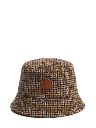 Wool Blend Bucket Hat - MONCLER - Modalova