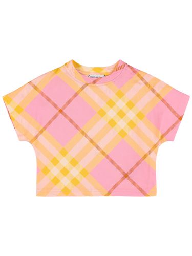 Camiseta De Jersey De Algodón Estampada - BURBERRY - Modalova