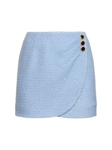 Sequined Tweed Draped Mini Skirt - ALESSANDRA RICH - Modalova