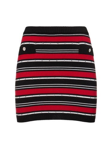 Striped Wool Knit Mini Skirt - ALESSANDRA RICH - Modalova