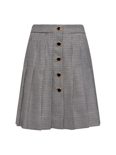 Houndstooth Wool & Lurex Mini Skirt - ALESSANDRA RICH - Modalova