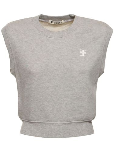 Sleeveless Crewneck Jersey Top - ÉTERNE - Modalova