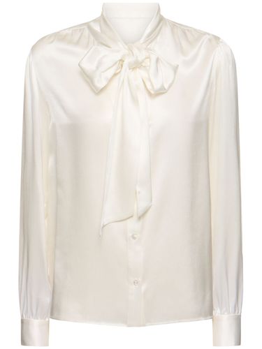 Silk Satin Shirt W/ Bow - ALESSANDRA RICH - Modalova