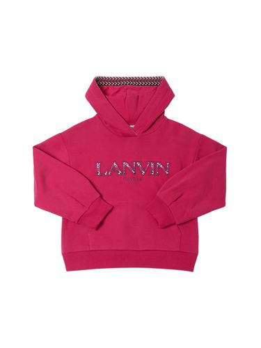 Sudadera De Algodón Bordada Con Capucha - LANVIN - Modalova