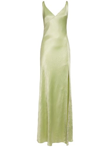 Smashed Satin Long Dress - ALEXANDER MCQUEEN - Modalova