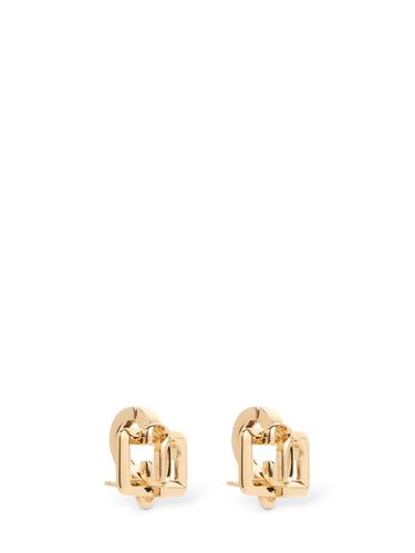 Square Metal Stud Earrings - JIMMY CHOO - Modalova