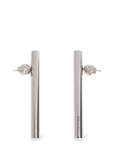 Messingohrringe „cross Bar“ - ALEXANDER MCQUEEN - Modalova