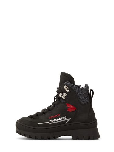 Botas De Montaña De Piel Con Logo - DSQUARED2 - Modalova