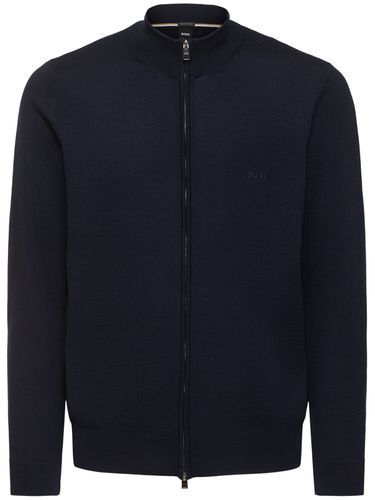 Balonso Zipped Wool Knit Sweater - BOSS - Modalova