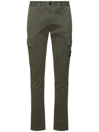 Stretch Cotton Regular Pants - STONE ISLAND - Modalova