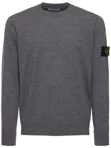 Wool Crewneck Sweater - STONE ISLAND - Modalova