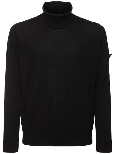 Virgin Wool Turtleneck Sweater - STONE ISLAND - Modalova