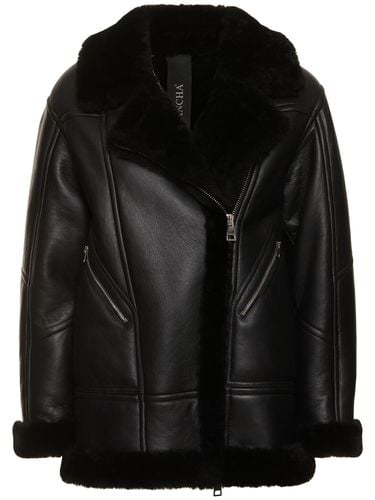 Giacca In Shearling Con Zip - BLANCHA - Modalova