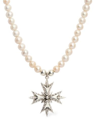 Large Eb Crest Pearl Necklace - EMANUELE BICOCCHI - Modalova