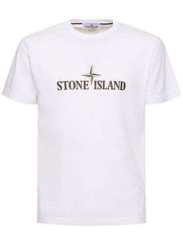 Cotton Short Sleeve T-shirt - STONE ISLAND - Modalova