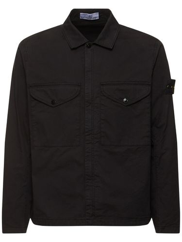 Cotton Overshirt - STONE ISLAND - Modalova