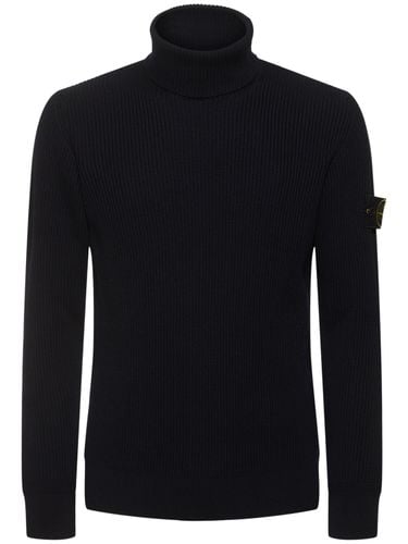 Wool Turtleneck Sweater - STONE ISLAND - Modalova