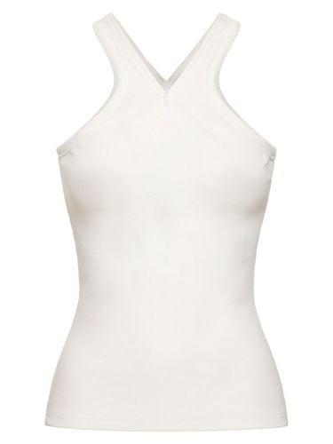 Criss Cross 90s Rib Cotton Tank Top - COURREGES - Modalova