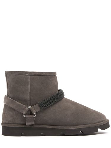 Mm Suede & Shearling Ankle Boots - BRUNELLO CUCINELLI - Modalova