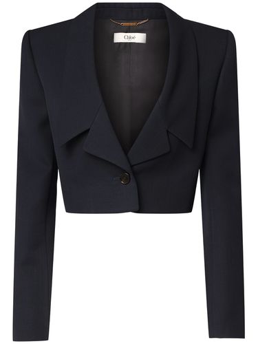 Tailored Wool Cropped Blazer - CHLOÉ - Modalova