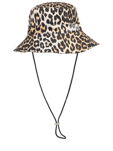 Fisherman Printed Bucket Hat - GANNI - Modalova