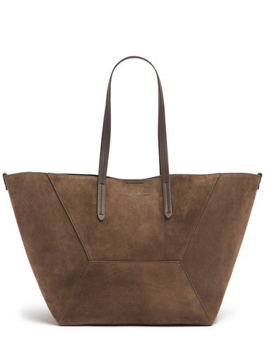 Softy Velour Suede Tote Bag - BRUNELLO CUCINELLI - Modalova