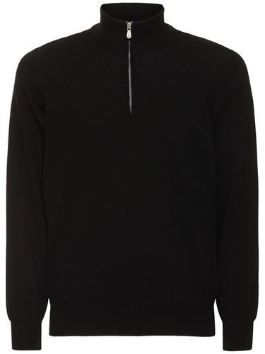 Half Zip Cashmere Turtleneck Sweater - BRUNELLO CUCINELLI - Modalova