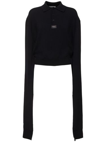 Knotted Knit Wool Polo Top - COPERNI - Modalova