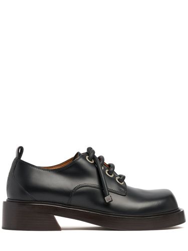 Squared Toe Leather Lace-up Shoes - ALEXANDER MCQUEEN - Modalova