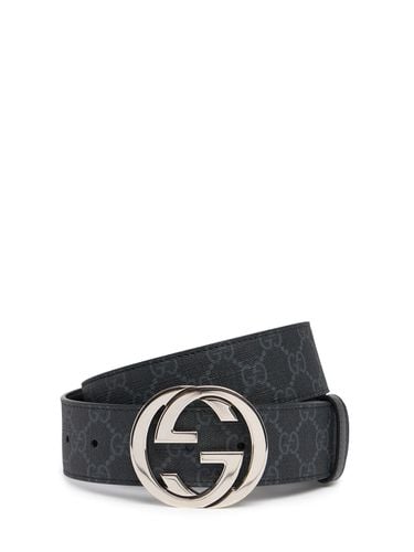 Cm Gg Supreme Canvas & Leather Belt - GUCCI - Modalova