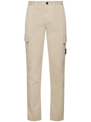 Stretch Cotton Regular Pants - STONE ISLAND - Modalova