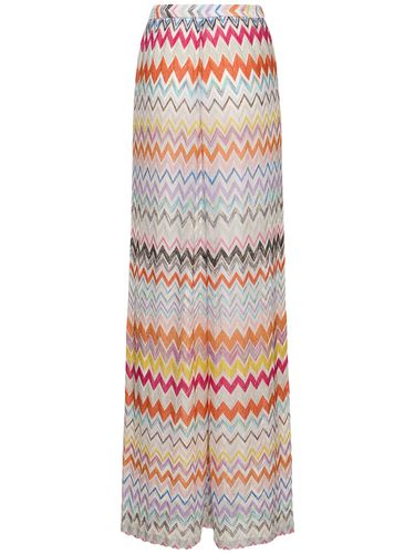 Chevron Lurex Zigzag Elastic Wide Pants - MISSONI - Modalova