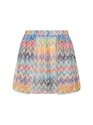 Chevron Lurex Zigzag Elastic Shorts - MISSONI - Modalova