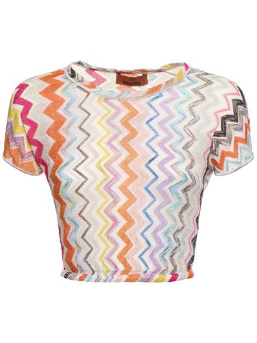 Chevron Lurex Zig Zag S/s Crop Top - MISSONI - Modalova