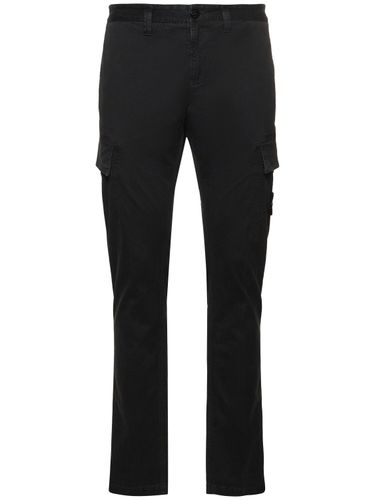 Stretch Cotton Regular Pants - STONE ISLAND - Modalova