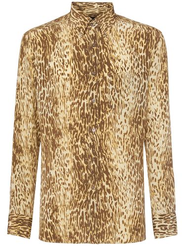 S Animalier Fluid Fit Silk Shirt - TOM FORD - Modalova