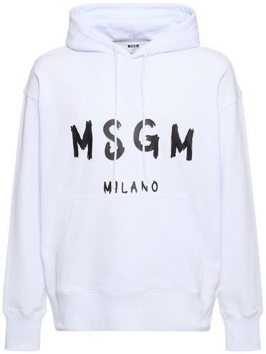 Felpa Regular Fit Con Cappuccio - MSGM - Modalova