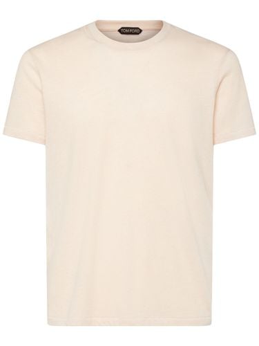 Cotton Mélange Crewneck T-shirt - TOM FORD - Modalova